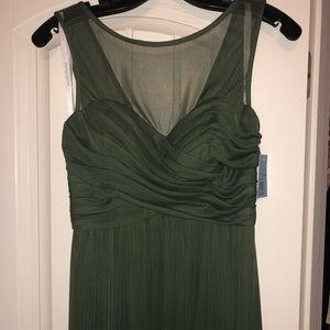 Illusion neckline dress